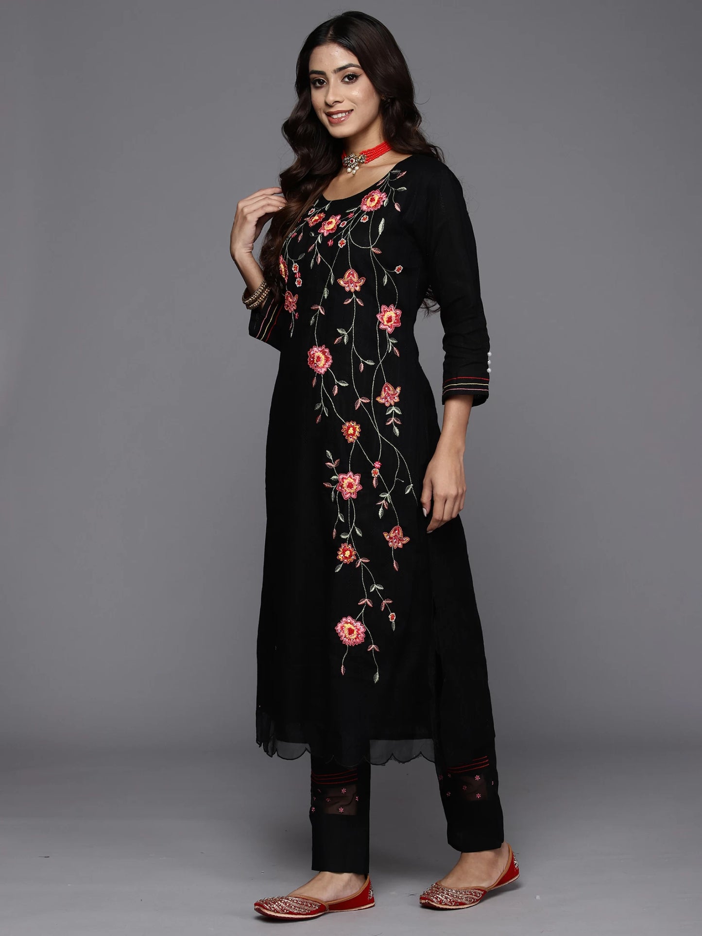 Women Pure Cotton Kurta Pant Dupatta Set