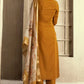 Women Mustard Silk Blend Kurta Pant Dupatta Set