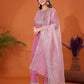 Women Cotton Blend Kurta Pant Dupatta Set