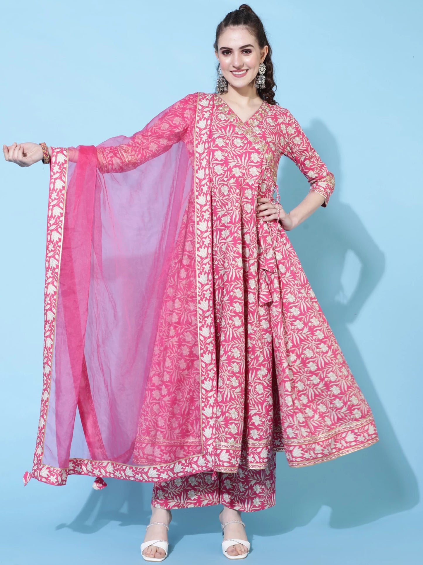 Women Pure Cotton Kurta Palazzo Set