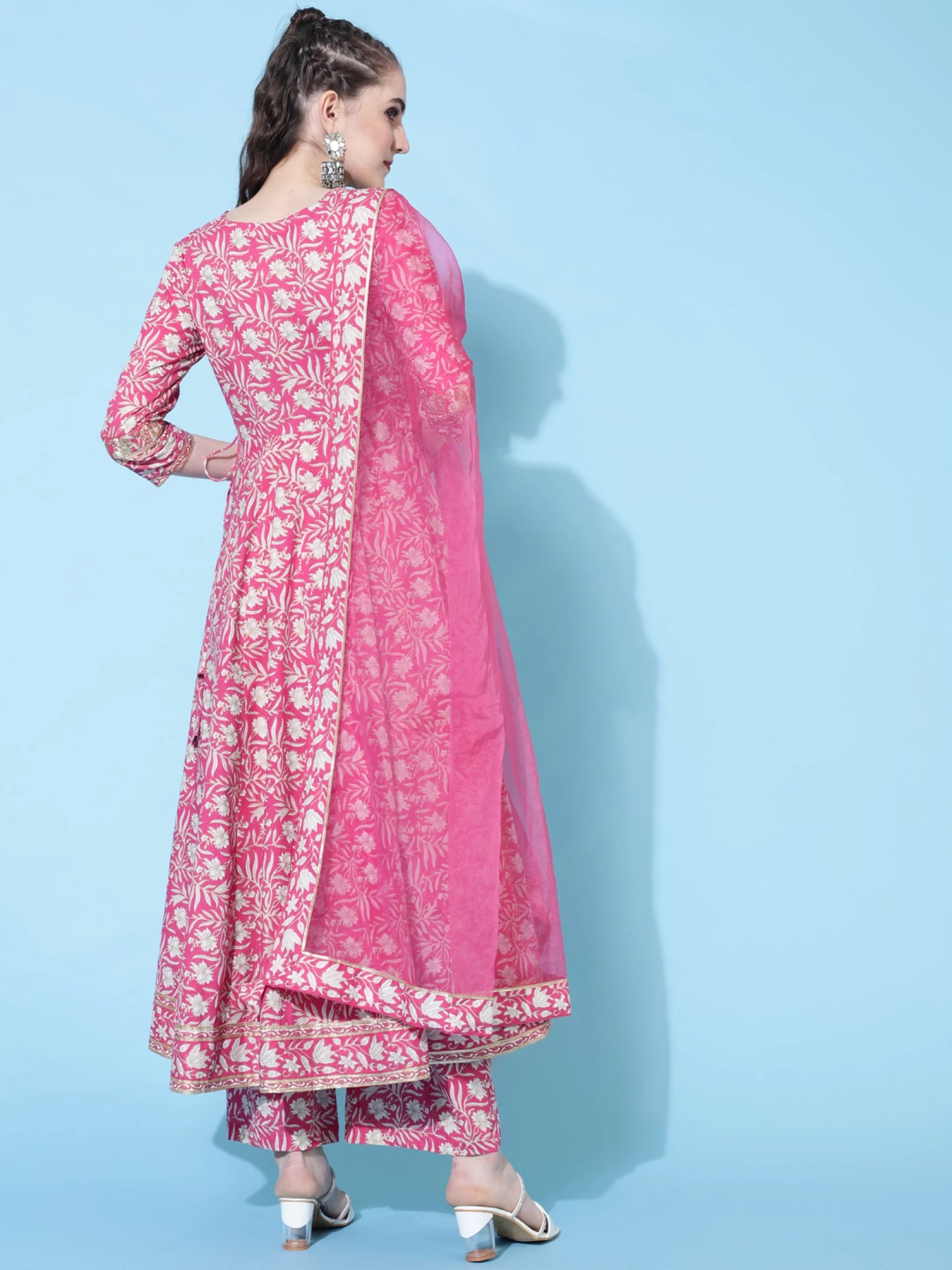 Women Pure Cotton Kurta Palazzo Set