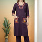 Women Khadi Cotton Kurta Pant Set
