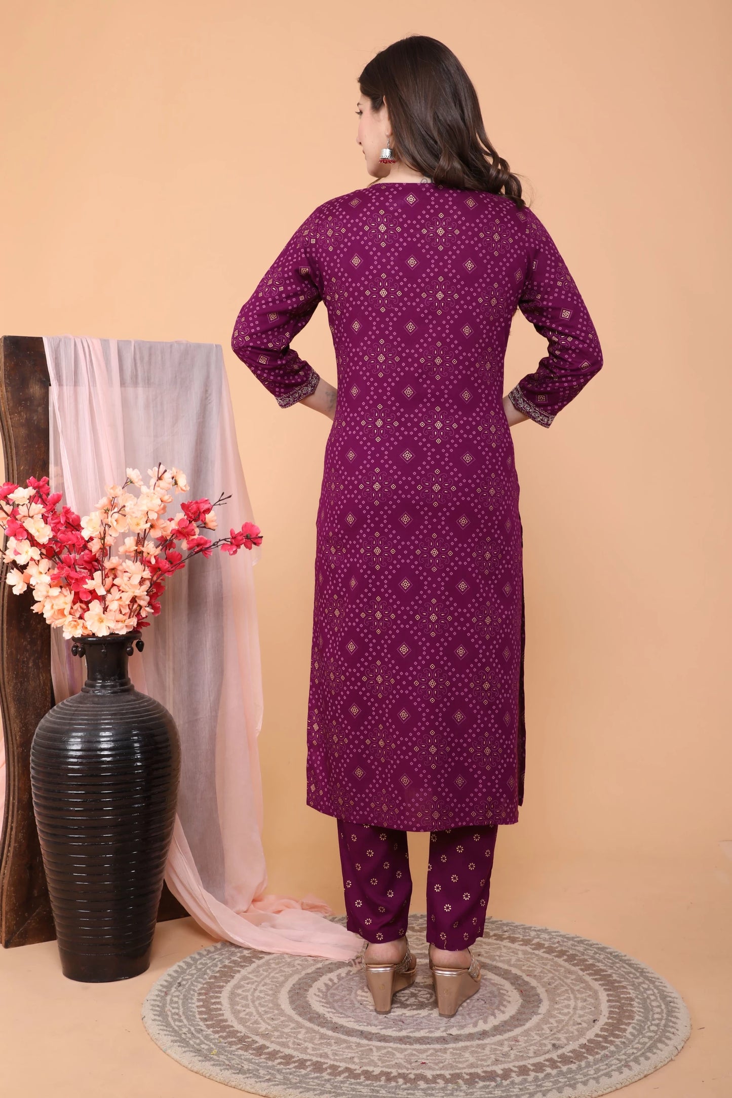 Women Viscose Rayon Kurta Pant Set