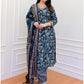 Women Viscose Rayon Kurta Pant Dupatta Set