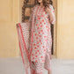 Women Floral Printed Regular Thread Work Pure Cotton Kurta with Trousers & With Dupatta