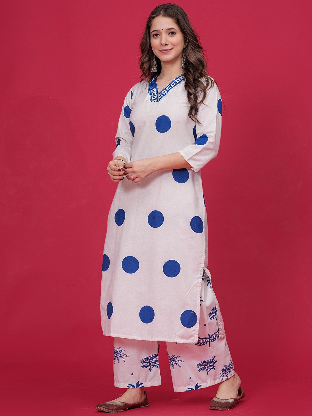 Women Polka Dot Kurta Sets