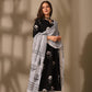 Floral Printed Black Straight Kurta set - Amy's Cart