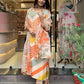 Women's Cotton Blend Straight Printed Kurta with Pant & Dupatta