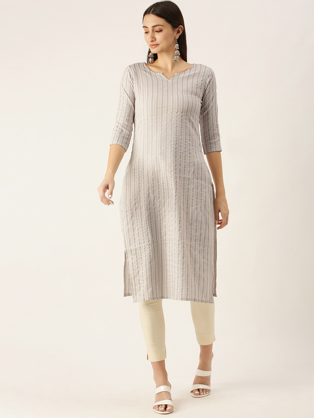 Trendy 3/4 Sleeve Kurta Tops