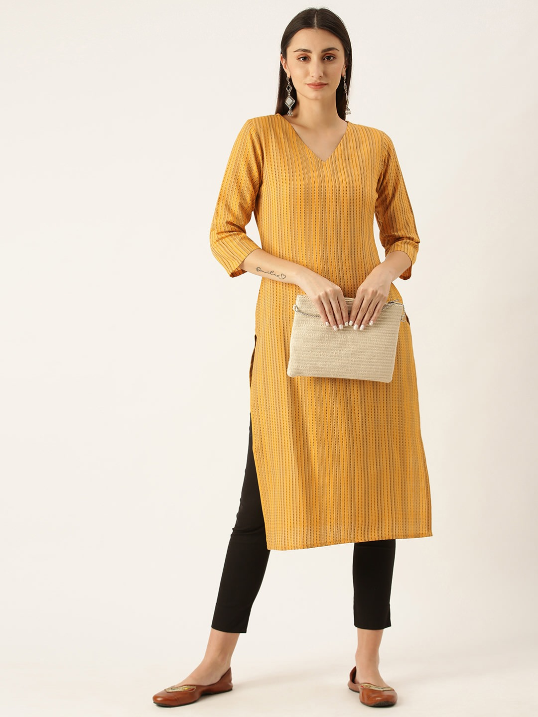 Trendy 3/4 Sleeve Kurta Tops