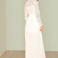 Lace Top Split Side Pleated Prom Dress