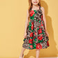 Toddler Girls Rose & Leopard Print Layered Slip Dress