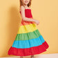 Toddler Girls Rainbow Shirred Cami Dress