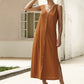 Button Front Split Side Tank Dress