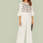 Bell Sleeve Embroidery Detail Palazzo Jumpsuit