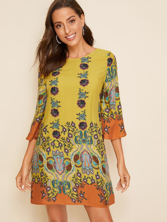 Tribal Print Tunic Dress