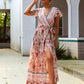 Tribal Print Tie Side Wrap Maxi Dress | Amy's Cart Singapore