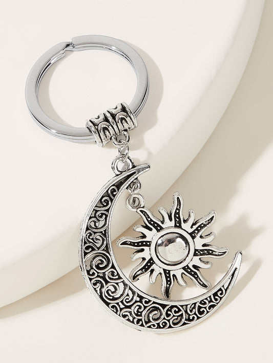 Sun & Moon Charm Keychain