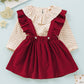 Baby Girl Polka Dot Ruffle Bodysuit & Pinafore Dress