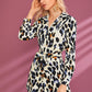Leopard Print Self Tie Shirt Dress