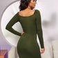 Sweetheart Neck Ruched Bodycon Dress