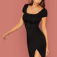 Split Hem Bodycon Dress