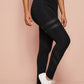 Striped Wide Band Waist Sports Leggings