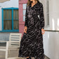 Geo Print Surplice Front Belted Dress | Amy's Cart Singapore
