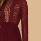 Guipure Lace Bodice Split Dress