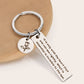 Letter Engraved Charm Keychain