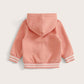 Baby Girl Swan Embroidery Frill Trim Hooded Jacket