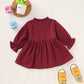 Baby Girl Frill Trim Double Breasted Skater Coat