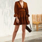 Open Back Frill Trim A-Line Dress