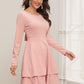 Cut-out Tie Back Layered Hem A-line Dress
