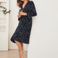 Ditsy Floral Print Knot Side Dress