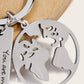 Hollow Out Earth Map Decor Keychain