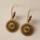 1pair Vintage Hollow Out Round Drop Earrings