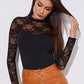 Sheer Lace Back Fitted Top
