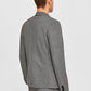 Men Notched Collar Buttoned Front Heather Gray Blazer