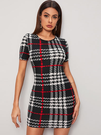 Plaid Bodycon Dress