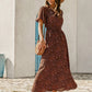 V-neck Allover Print A-line Dress