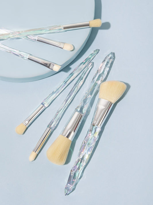 7pcs Transparent Handle Makeup Brush