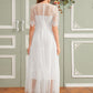 Lace Detail Dot Mesh 2 In 1 Dress