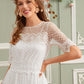 Lace Detail Dot Mesh 2 In 1 Dress