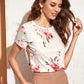 Floral Print Short Sleeve Tee