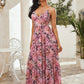 Allover Print Tiered Maxi Dress