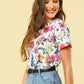 Short Sleeve Floral Print Tee