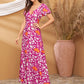Tie Back Graphic Pattern Crisscross Dress