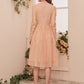 Applique Mesh Overlay Dress