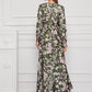 Amy's Cart Floral Print Zip Back Maxi Dress